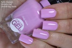 sally hansen orchid-ing aside Trendy Nail Art Summer, Gel Nail Colours, Nails Art Summer, Gel Polish Brands, Beautiful Nail Polish, Sally Hansen Nails, Sally Hansen Miracle Gel, Awesome Nails, Colour Collection