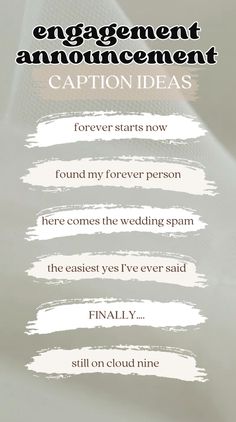 Fun engagement announcement caption ideas Engagement Quotes Announcement, Engagement Announcement Captions, Cute Engagement Announcements, Creative Engagement Announcement, Engagement Announcement Ideas, Engaged Announcement, Engagement Captions, Party Captions, Engagement Announcements