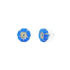 An eccentric mix of rare and unusual Czech glass beads, these colorful Hibiscus Flower Stud Earrings are a unique mix of fun and fabulous. The Hibiscus Flower Stud Earrings measure 1/2 in tall x 1/2 in wide, and come in a variety of color combinations. Other Flower Stud earrings include Wild Rose and Aster, check out the rest of the collection here. Blue Hibiscus Flower, Pearl Necklace Classic, Chunky Pearl Necklace, Blue Hibiscus, Chunky Pearls, Jewellery Showroom, Gemstone Drop Earrings, Freshwater Pearl Jewelry, Glass Drop Earrings