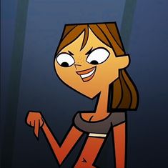 a cartoon girl smiling and looking at the camera