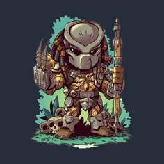 Laufman Art, Predator Artwork, Chibi Marvel, The Predator