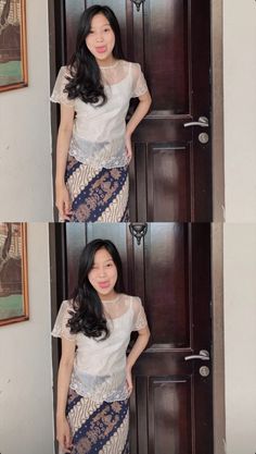 Ootd Kebaya, Barista Outfits, Kebaya Bridesmaid, Model Dress Kebaya, Kondangan Outfit, Kebaya Wedding, Batik Kebaya, Outfit Korean Style, Batik Dress