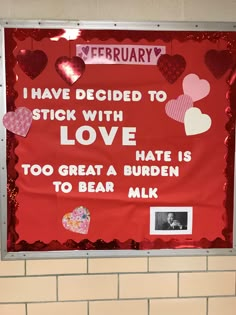 Vegan Superbowl, Middle School Bulletin Boards, Counseling Bulletin Boards, Bulletin Ideas, Valentines Day Bulletin Board, Winter Valentine, Winter Bulletin Boards