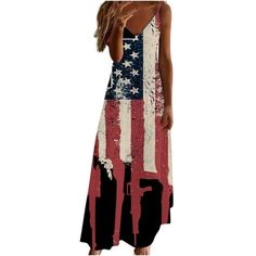 clearance Store,under $5 Clothes StoreClick Here Usmixi Formal Dresses for Women 4th of July High Waist Patriotic Spaghetti Strap Maxi Dresses V-Neck Sleeveless American Flag Print 2023 Summer Long Dress Black XXXL FEATURE: Pull on Dress,Strap Dresses,Sleeveless,V-Neck,Long,American Flag Print,This is a casual dress with special design that can show your perfect figure, make you more attractive, and can easily control parties, cocktail,beaches and other occasions. MATERIAL:95% Rayon+5% Spandex.T Maxi Dress Casual Boho, Summer Long Dress, Red Formal Dresses, Women Dresses Casual Summer, Long Dress Black, Red Summer Dresses, Strap Dresses, Long Red Dress, Long Beach Dress