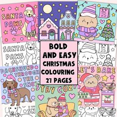 coloring pages with the title bold and easy christmas coloring pages