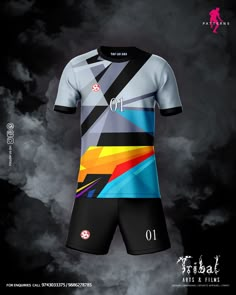 the soccer jersey is designed to look like it's made out of different colors