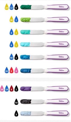 the different colors of toothbrushes are shown in this graphic diagram, which shows how they