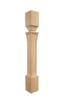 a tall wooden object on a white background