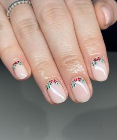 Wreath Nails Christmas, Mistletoe Nails, Cute Holiday Nails, Fancy Nail Art, Claw Design, Hard Gel Nails, Pumpkin Nails, Crazy Nails