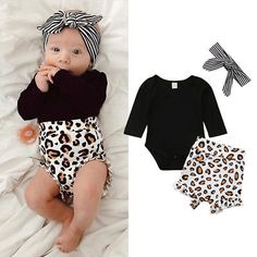 Leopard Print Pants Outfit, Printed Pants Outfits, Baby Mode, Leopard Print Pants, Leopard Print Baby, Pants Outfits, Print Pants, Trendy Baby, Baby Outfits