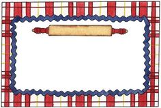 a red, white and blue checkered table cloth with a roll of bread on it