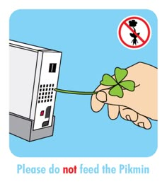 a hand is pulling a clover out of a microwave with the words please do not feed the pilkin on it