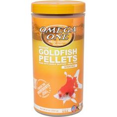 goldfish pellets in a canister