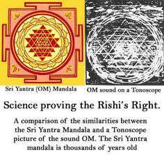 Om Sound, Shri Yantra, Indian History Facts, Om Shanti, India Facts, Vedic Mantras, Spirit Science, Sri Yantra, Crop Circles