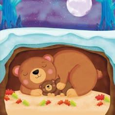 Rachael McLean — The Bright Agency Hibernation Illustration, Animals That Hibernate, Sleeping Drawing, Kids Art Studio, 달력 디자인, Bear Character, Emoji Images, Picture Books Illustration