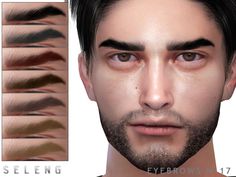 Sims 4 Male Eyebrows, Sims 4 Cc Beards, Sims 4 Cc Brows, Sims Eyebrows, Ts4 Skin, Sims Face, Baby Eyebrows, Body Male, Sims 4 Cc Eyes