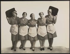 Mr. George Brinkler, Interior, Group of Waitresses.  1928 Working Girls, Vintage People, Zoot Suit, Working Women, Roaring Twenties, Dance Hall, Working Woman, Vintage Images, Graphic Novel