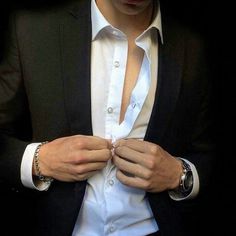 Black Suit, White Shirt, A Man, White, Black