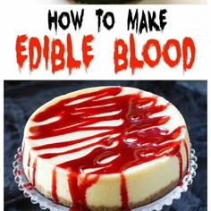 how to make edible blood cake with chocolate and marshmallows on the top