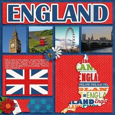 an english language book with pictures and words on the front cover, including london's big ben