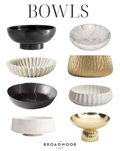 bowls are shown in different colors and sizes, with the title above them on top