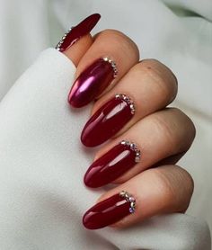 15 Stunning Burgundy Nail Colors for Winter 2023-2024 - thepinkgoose.com Burgundy Matte Nails, Maroon Nail Designs, Burgundy Nail Designs, Matte Nail Colors, Nail Red, Velvet Nails, Maroon Nails, Magic Nails