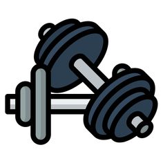 dumbbell and barbell icon