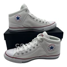 Converse Chuck Taylor All Star CTAS High Street Mid Shoes Men's Size 13 White This item cannot be sold to the European Union. White Converse Men, Mid Shoes, Men's Converse, Converse White, Shoes Converse, White Converse, Converse Chuck Taylor All Star, European Union, Converse All Star