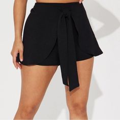 Brand- Fashion Nova Size- Small Color- Black Condition- Brand New W/ Packaging High Waist Black Skort With Built-in Shorts, High-waist Black Skort With Built-in Shorts, High Waist Black Skort, Black Spring Bottoms Above Knee, Spring Black Skort With Built-in Shorts, Black Skort With Built-in Shorts For Spring, Black Above Knee Bottoms For Spring, Black Above-knee Bottoms For Spring, Black Above-knee Spring Bottoms