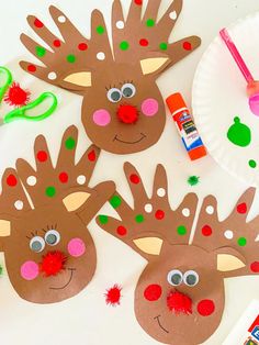 paper plate reindeer craft for kids to make