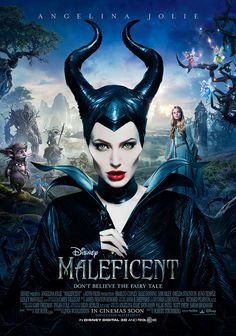 a maleficent character with horns and black makeup