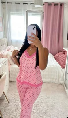 Pajamas Aesthetic, Cute Pjs, Cute Pajama Sets, Pink Girly Things, Cute Pajamas, Foto Ideas Instagram, Cute Comfy Outfits, Cute Everyday Outfits