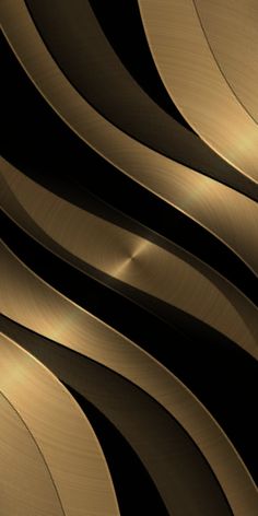 an abstract gold and black background with curves