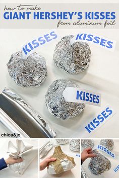 how to make giant hershey's kisses from aluminum foil with instructions for making them