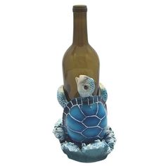 a bottle with a sea turtle in it