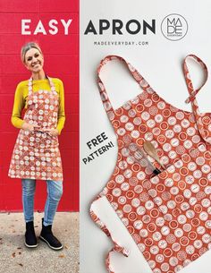 the apron is made from an old pattern