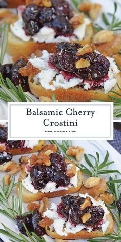 some food is on a white plate with blueberries and other foods in the background