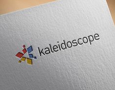 the logo for kaleidoscope is shown on top of a piece of paper