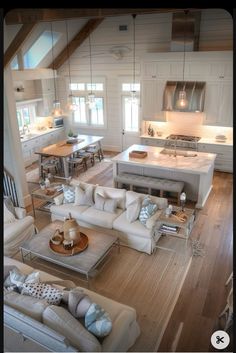 a large open concept kitchen and living room