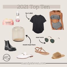 2021 Favorites gifts for her summer sandals amazon finds winter skincare Winter Skincare, Black Mule, Elemis Pro Collagen, Winter Skin Care, Summer Sandals, New House, Top Ten, Amazon Finds, Small Town