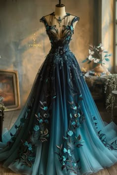 Fantasy Ball, Dreamy Gowns, Cool Dresses, Fantasy Clothes, Fantasy Outfits, Amazing Dresses, Fantasy Dresses, Fashion Illustration Dresses, Dress Design Sketches