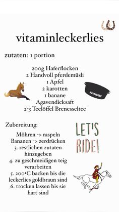 an advertisement for a horse riding event with horses and rider's names in german