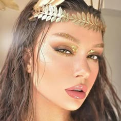 Goddess Costume Makeup, Greek Goddess Makeup, Goddess Makeup Look, Greek Makeup, Make Carnaval, Halloween Make-up Looks, Halloweenský Makeup