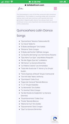 the latin dance app is open to all kinds of music and other things that are on display