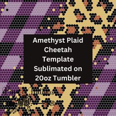 the cover of an article with text that reads, amethyst plaid cheetah