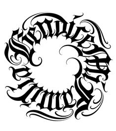 a black and white tattoo design with swirls