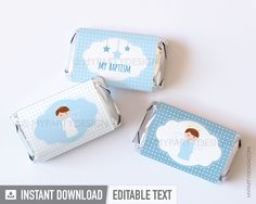 Baptism Party Favors, Chocolate Wrappers