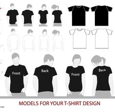 Vector tshirt model template Tshirt Model, Free Vector Art, Collar Shirts, Sweatshirts, Long Sleeve, T Shirt