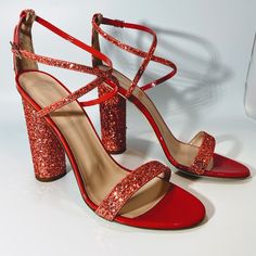 Giuseppe Zanotti Glitter Leather Sandal Womens Size 8.5 Nwt. 100% Authentic Made In Italy Color/Material: Geranium Leather (Between Pink & Red) Design Details: Sequin Glitter Details, Criss Cross Strap Buckle Closure Lightly Padded Leather Insole Smooth Leather Sole 4.5” Heel Dust Bag Msrp: $750 Glitter Accents Sandals For Prom, Glitter Accented Sandals For Prom, Glitter Accents Ankle Strap Sandals For Night Out, Glitter Accented Ankle Strap Sandals For Night Out, Holiday Ankle Strap Heels With Glitter Accents, Luxury Glitter Sandals With Ankle Strap, Open Toe Heels With Glitter Accents For Party, Party Open Toe Heels With Glitter Accents, Glitter Open Toe Heels For Prom