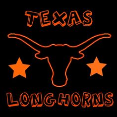 texas longhorns neon sign on black background